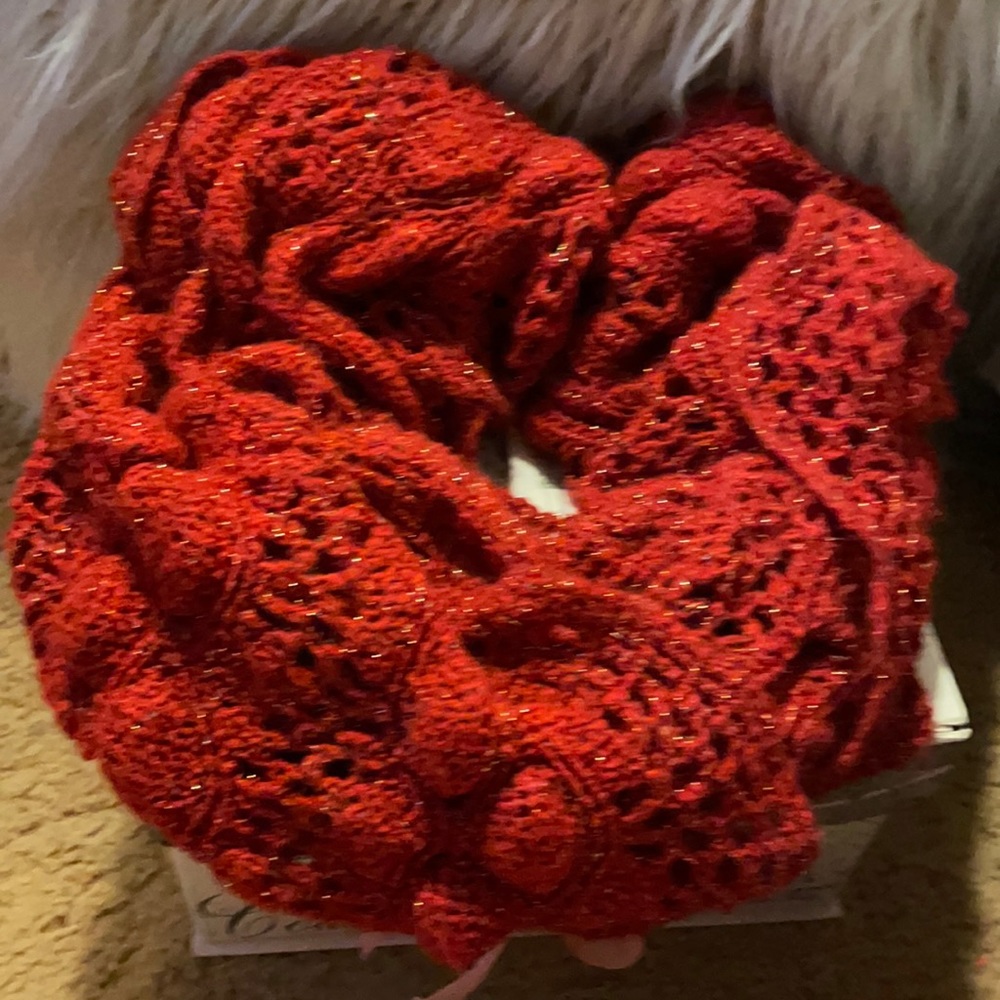 Red tunnel scarf 🧣